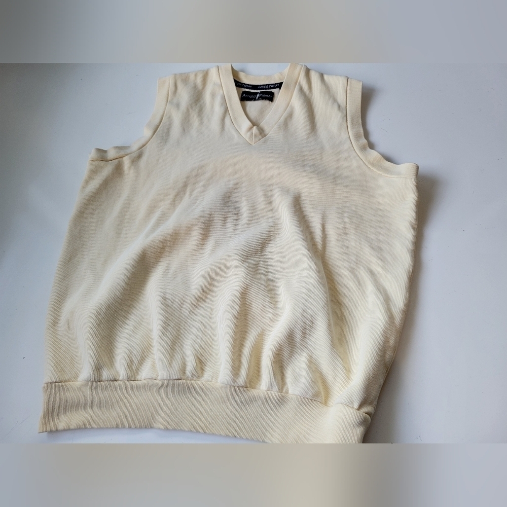 Arnold Palmer Men's Cotton Golf Sweater Vest in Yellow M